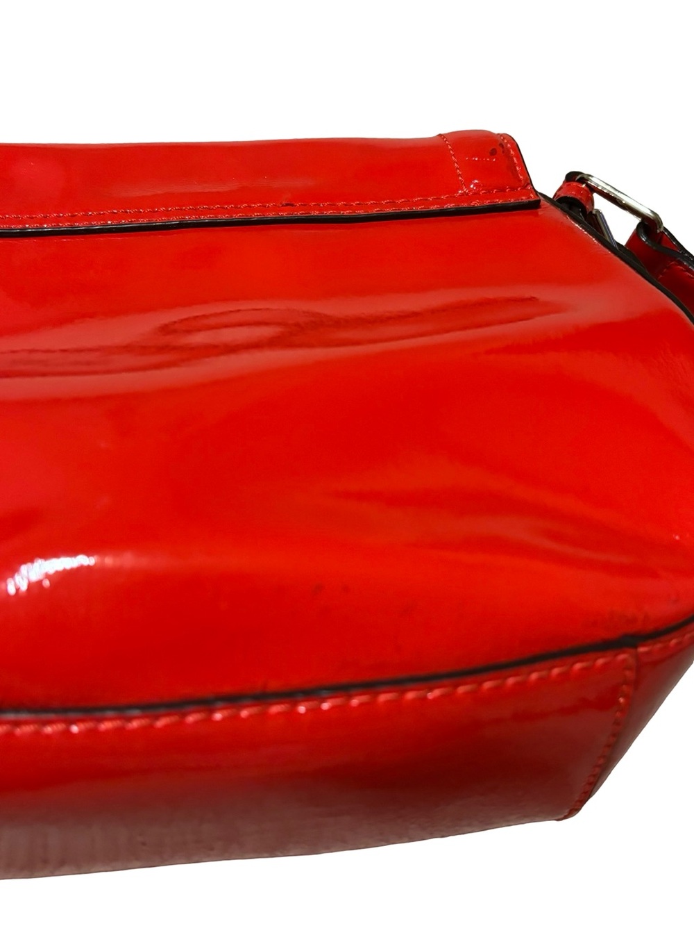 Kate Spade Red Patent Leather Crossbody Shiny red statement Bag polka dot lined - Picture 6 of 9